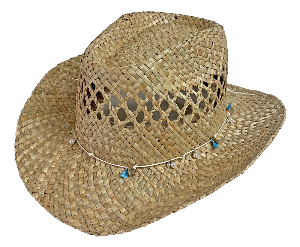 Piper Kids Straw Western, Beaded Band - Summer Hats